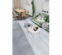 8Pcs 80x80cm Stone Texture Self Adhesive PVC Flooring, 5.12㎡ Living and Home Light Grey One Size