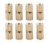 8PCS 8mm Cabinet Hinge 180 Degree Opening Angle Brass Barrel Screws Invisible Furniture Making