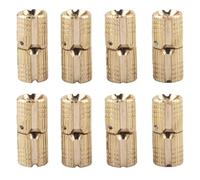 8PCS 8mm Cabinet Hinge Brass with Screws Barrel 180 Degree Opening Angle Invisible Furniture Making