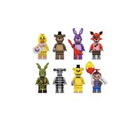 (8Pcs) 8pcs Five Nights at Freddy's Midnight Bear Assembled Building Dolls Assembled Toys