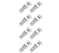8pcs 8pcs Spring Loaded Latch Catch Cabinet Lock for Wooden Boxes | Stainless Steel and Iron Build, Low Profile Design, Easy to Install and Use, Silver Finish