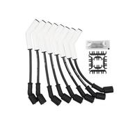 8Pcs 9070C Extreme Wire Kit Spark Plug Wire Sleeve Kit Compatible With GM LS LT Gen LS2 LS3 LS4 LS7 Engines(black)