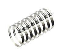 8Pcs 91-114mm Hose Clips Adjustable 304 Stainless Steel Duct Clamps