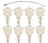 8PCS A126 Ignition Keys Replacement for Pride Mobility Scooters GoGo, Elite, Linear keypads (AK-11, MDKP, AKR-1), Compatible with APEM, JD, ELEDIS, KAC Fire Alarms & Lift Switches Start Keys