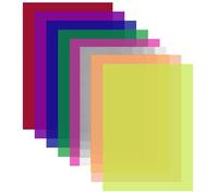 8pcs A4 Colour Overlays for Dyslexia, Light Coloured Plastic Guided Reading Overlays for Dyslexia, ADHD for Adults Children