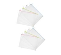 8pcs A4 Plastic File Pouch with Zipper Pp Frosted Envelope for Papers