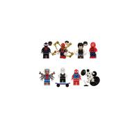8PCS Across the Spider-Verse Minifigures Building Blocks Spider-Man Figure Toys Fit Lego
