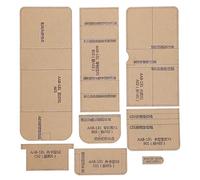 8Pcs Acrylic Template for Short Wallet DIY, Leather Craft Pattern Mold Set, Transparent Hand - Made Wallet Template with Snap Button Guide, for Vegetable Tanned Leather