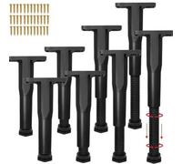 8Pcs Adjustable Bed Support Legs 13.5-22Cm For Slats Sofa