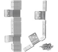 8Pcs Adjustable Stair-Stringer Connector,18 Gauge Heavy Duty Stair Stringer Hanger Bracket, Strong Tie Straps Bracket Steel Deck Stair Stringer Connector for 2x10 2x12 Stair Stringer