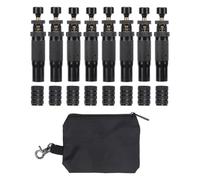 8PCS Adjustable Tire Deflator Valve Kit, Auto Stop Tire Air Down Tool, 10 to 30 PSI Range Screw On Tyre Deflator for Off Road 4x4 Vehicles with Storage Bag