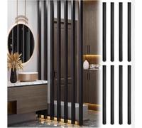 8pcs Adjustable Wood Slat Room Divider Panels Luxury Floor to Ceiling Partition Screens for Living Room Office & Bedroom Walnut Finish 200CM 78.7IN 6.56FT