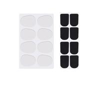 8Pcs Alto/Tenor Saxophone Sax Mouthpiece Patches Pads Cushions 0.8mm-Translucent & 8Pcs Clarinet/Soprano Black-0.8mm