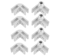 8pcs Aluminum Alloy Glass Clamp for Outdoor Fire Pit Grill Set | Silver Finish, Panel Support, High Temperature Resistance, Portable Use for Picnics and Indoor Grilling