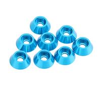 8pcs Aluminum Alloy M-4 Cup Head Screw Gasket Fit for RC 1:10 (Blue)