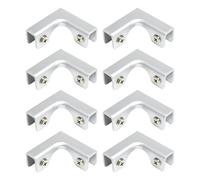 8pcs Aluminum Joining Clamps Bathroom Connectors Glass Clip Set Suitable for Multifunction Application Home Renovation Clip