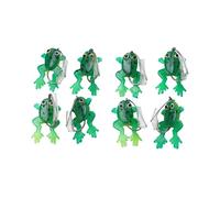 8Pcs Amphibian Fishing Lures | Topwater Floating Bait for Bass/Trout/Pike | Soft Rubber & Stainless Steel Hooks | Saltwater & Freshwater Use | Lifelike Eyes & Long - lasting