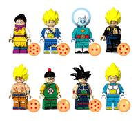 (8PCS Anime Dragon Ball - J) 34PCS Anime Dragon Ball Collect Children's Toys MiniFigures Fit Lego