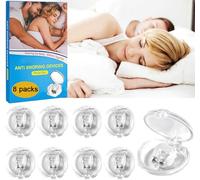 8PCS Anti Snore Nose Clips Anti Snoring Devices Nasal Dilators Snoring Aids Magnetic Sleep Aid, Snore Stopper Clips for Snoring Restful Sleep at Night for Men and Women (Transparent)