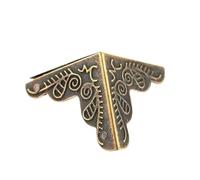 8pcs Antique Corner Protector Furniture Corners with Screws Jewelry Box Table Brackets DIY Decorative Metal for Table