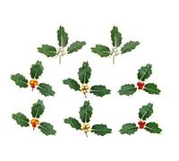 8pcs Artificial Holly Berries Christmas Berry Leaf Holly Flower Branch for Holiday Party DIYTree Crafts Decoration Chris