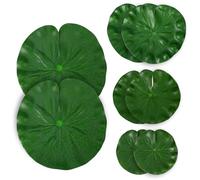 8Pcs Artificial Lily Pads for Pond - Plastic Pond Ornaments with Lotus Leaves, Lilly Pads Artificial Flowers for Fish Pool Garden Decoration