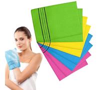 8Pcs Asian Exfoliating Washcloth Korean Exfoliating Mitt Glove Italy Towel Scrubbing Cloth for Removing Dead Skin Callus Cleaning Pores Viscose Rayon Bath Sponges