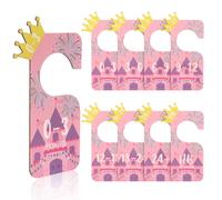 8pcs Baby Closet Dividers, Double-Sided Baby Wardrobe Divider Multi-Color Clothes Size Classification Hanger for Newborn Clothing Organizer Nursery Party Gift Supplies (Crown)