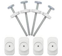 8Pcs Baby Gate Extension Kit - Spindle Rods, Pet Stair Screws, Dog Safety Wall Protector, Mounted Bolts for Child Toddler Pressure Install