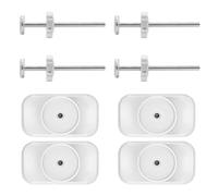 8pcs Baby Gate Extension Rods Kit, 4 Dog Gate Wall Protector with 4 Pet Stair Gate M8 Screws, Toddler Gates Threaded Spindle Rods for Protecting Baby Pet