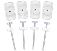 8pcs Baby Gate Extension Spindle Rods Kit, 4pcs Pet Stair Gate Screws with 4pcs Dog Safety Gate Wall Protector Mounted Gate Bolts Parts Baby Gate Extender for Child Toddle Pressure Install Baby Gate