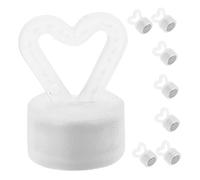 8pcs Balloon Pendant Weights: Plastic Retainer With Magnetic Bottom - Heart Shaped Helium Balloon Anchors For Wedding Birthday Party
