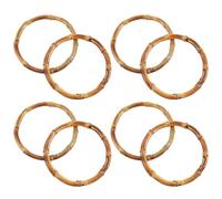 8pcs Bamboo Handbag Making Handle 4 Inch Decorative Tote Replacement