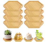 8Pcs Bamboo Mosaic Coaster Kit 10.5CM Candle Coasters