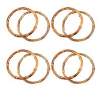 8pcs Bamboo Round Purse Handle for DIY Handbags and Purses Crafting