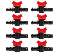8PCS Barbed Ball Valve, 18mm Barb Connector Ball Valve, Shut Off Ball Valve Barbed Hose, Ball Valve Barbed, Hose Pipe Joiner Faucet Connector Adapter (BK)