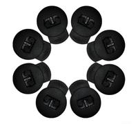 8Pcs Baseball Glove Lace Locks, Adjustable Spring Toggles for Softball Mitt Cord Stops, Plastic Shoelace Fasteners, Single-Hole Glove Repair(8 black)