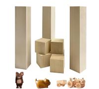 8Pcs Basswood Carving Blocks, 2 Size Smooth Unfinished Wood Blocks,DIY Wood Carving Kit,Shaping,Painting Creative Wood Art Craft,Natural Whittling Blocks for Carving Beginners and Professional