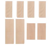 8pcs Basswood Carving Blocks, Unfinished Blanks | Smooth Texture, Splinter Resistant Finish, Versatile Base for Ornaments, School Projects, Woodworking Class Use