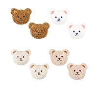 8Pcs Bear Embroidery Patch, Jagowa Cartoon Bear Patches Iron On Embroidered Applique Sewing Patches DIY Accessory for Jeans Shoes Backpacks