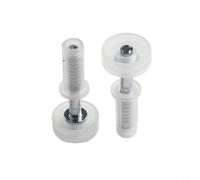 8Pcs Bi-Fold Door Top Guide Wheel Hardware Repair Kit, Replacement for Closet Doors 1 in. to 1-3/8 in. Thick, White and Silver Nylon Metal Wheels