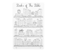 8pcs Bible Reading Tracker Stickers, Bible Books Header Shelf Coloring Pages Christian Study Supplies Accessories for Scripture Study Journaling Tracking for Readers Christian Gifts