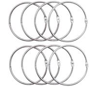 8Pcs Binder Rings 3 Inch Metal Book Rings, Iron Loose Leaf Keychain for Office, School, Home, Crafts and Photo Album Organization