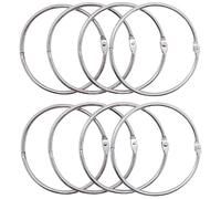 8Pcs Binder Rings, Loose Leaf Binder Ring 3 Inch Iron Metal Rings for Crafts Keychain Rings Round Metal Book Rings for School, Home, or Office