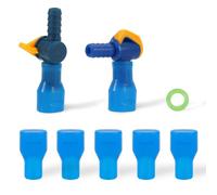 8pcs Bite Valve Replacement with 2 Straight & Angled Hose Connectors for Camelbak, Bladder Mouthpiece Replacement Includes Tube O-Ring for Water Reservoir Bladder Backpack Hydration (Bright Blue)