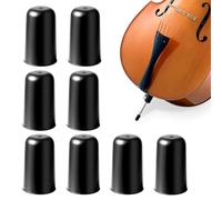 8PCS Black Cello Rock Stop, Rubber Cello's Endpin Stopper Anti-Slip & Rock-Stop-Cello Tips Fits Most Cellos, Cello's Rockstop