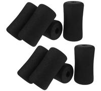 8pcs Black Foam Roller Cover Comfort and Pressure Relief | Sponge Cushioned Surface, Smooth Finish, Home Gym Use, Suitable for Legs and Dumbbell Handles