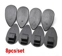 8Pcs Black Plastic Car Floor Mat Clips Retainer Carpet Fixing Clamps Grips Holders for All Car Models - Direct Replacement Interior Accessories(BLACK)