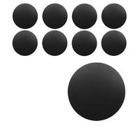 8pcs Black Round Leather Drinking Coasters 10CM,PU Leather Cup Mats For Cafe,Bar