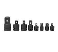 8pcs Black Socket Reducer Adapter Set, Chrome Vanadium Steel Impact Wrench Converter, 360° Rotating Universal Socket Adapter for Automotive Repair and Mechanical Work